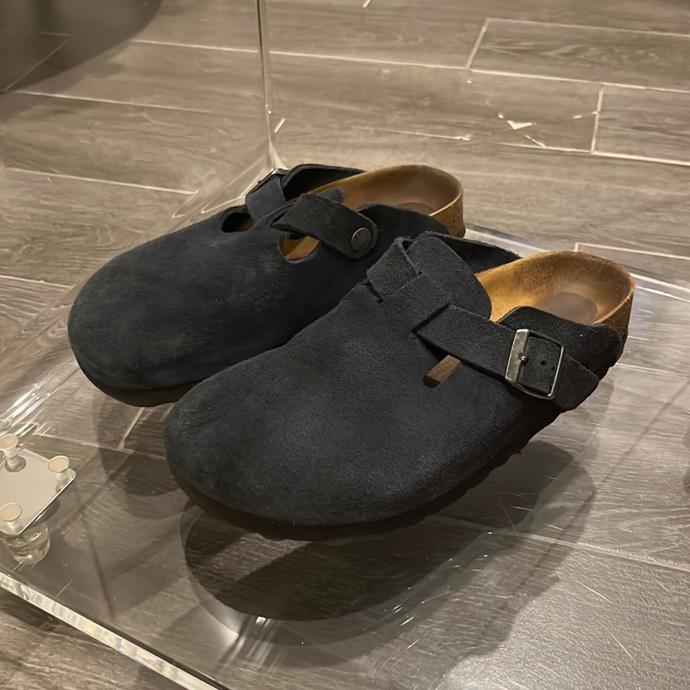 Birkenstock Boston Suede Soft Footbed Clog